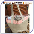 Cheap Jute Linen Wholesale Beach Light Portable Shopping Tote Handbag Bag
